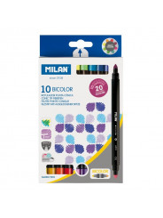 Blister-de-10-feutres-bicolores-MILAN