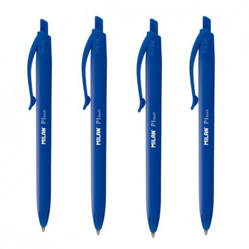 Sachet-de-4-stylos-P1-touch-bleu-MILAN