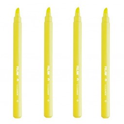 Sachet-de-4-surligneurs-jaune-MILAN