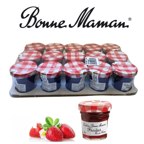 Bonne Maman Mini bocaux à confiture (fraise), 15 pièces