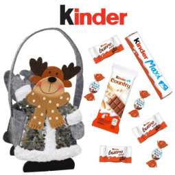 Panier renne gris 30 chocolats