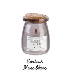 Bougie top liège mèche bois