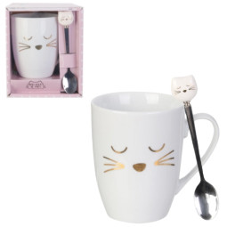 Mug chat 30 cl avec cuillère