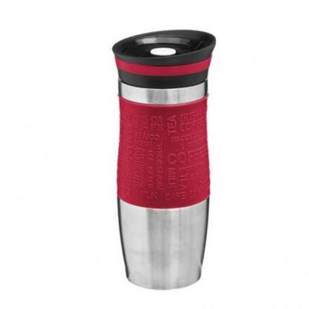 Mug-istoherme-en-acier-et-silicone-rouge-350-ml