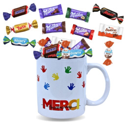 Mug 30 cl "Merci" garni de...