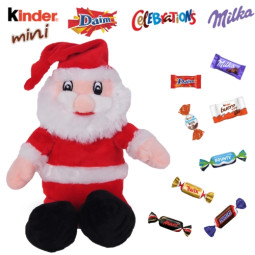 Peluche Père Noël 20 chocolats