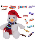 Peluche Bonhomme de neige 20 chocolats 