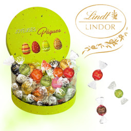 Boite ronde verte "Joyeuses...