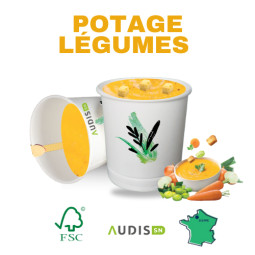Potage aux légumes croûtons...