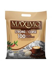 MAXIMO café corsé - 100 dosettes emballées individuellement