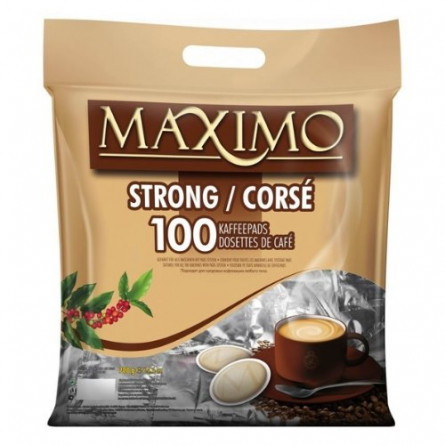 MAXIMO café corsé - 100 dosettes emballées individuellement