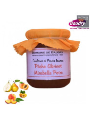 BAUDRY-confiture-4 fruits jaunes-pot-en-verre-250g