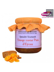 BAUDRY-spécialité-gourmande-orange saveur pain d'épices-pot-en-verre-250-g
