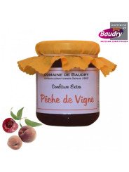 Confiture-pêche-de-vigne-BAUDRY-pot-en-verre-250gr