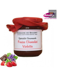 Spécialité-gourmande-fraise-chocolat-violette-BAUDRY-250-gr