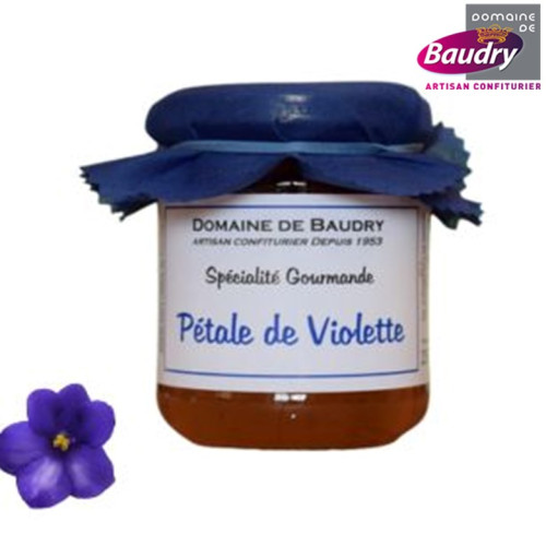 Spécialité-gourmande-pétale-de-violette-BAUDRY-pot-en-verre-250-gr