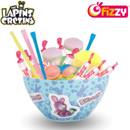 Bol bleu + 25 bonbons...