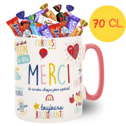 Mug 70cl "MERCI" + 60...