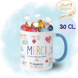 Mug 30cl "MERCI" + 15 LINDOR